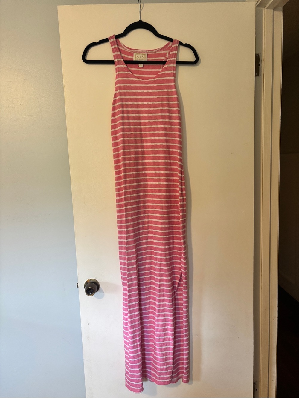 Sail to Sable Pink and White Striped Maxi Dress